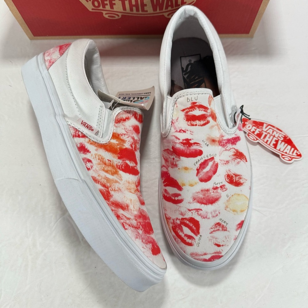 Vans Classic Slip-On Otw Gallery Sara Loruss Pride Sneakers Women 10.5 Men 9.0